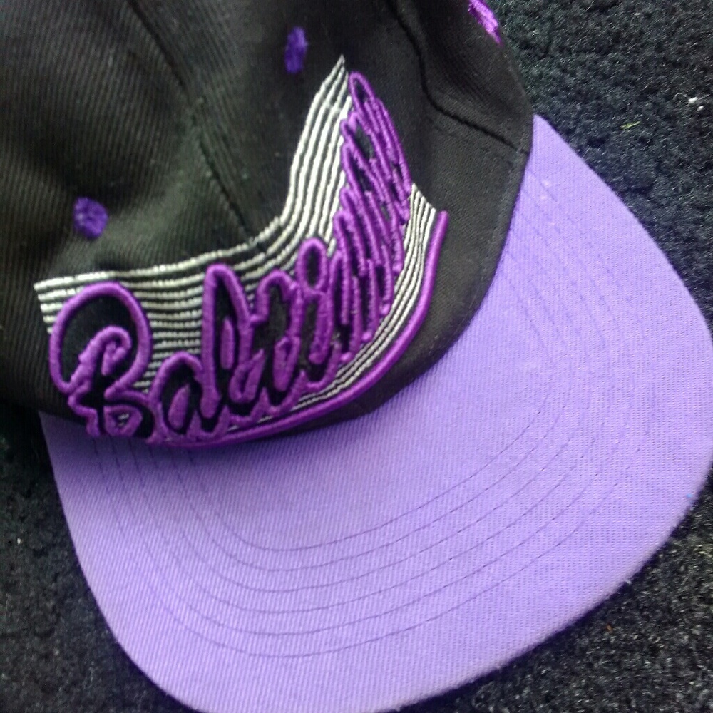 Purple & black hat